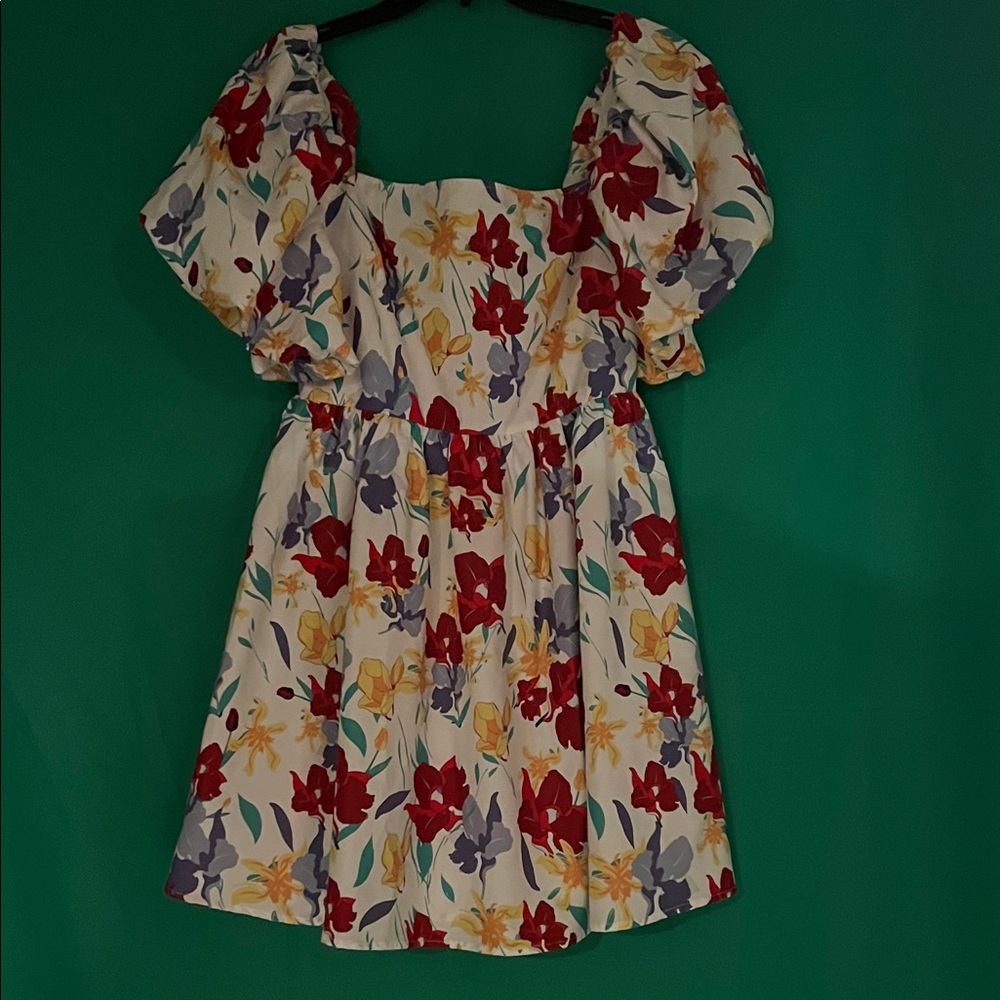 Floral Puff Sleeve Dress